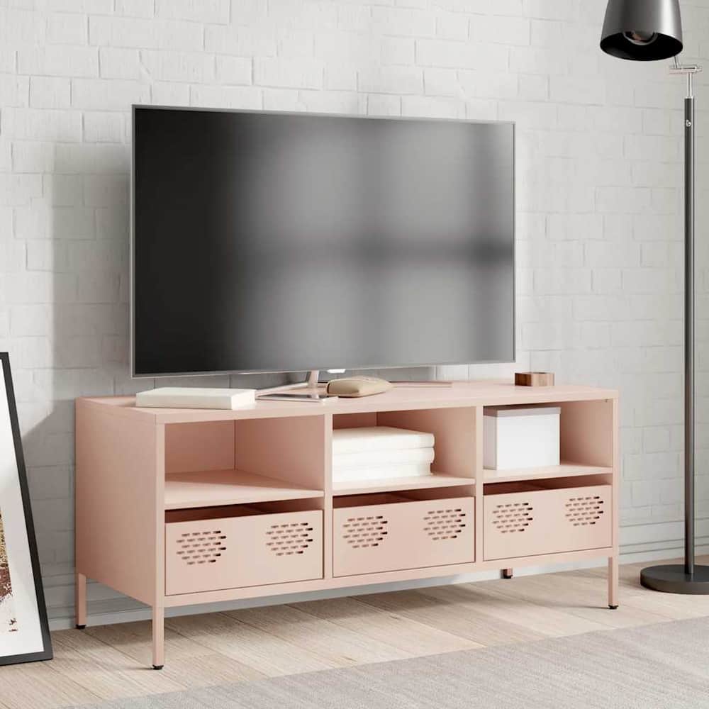 TV Cabinet 101.5x39x43.5 cm Cold-rolled Steel Pink