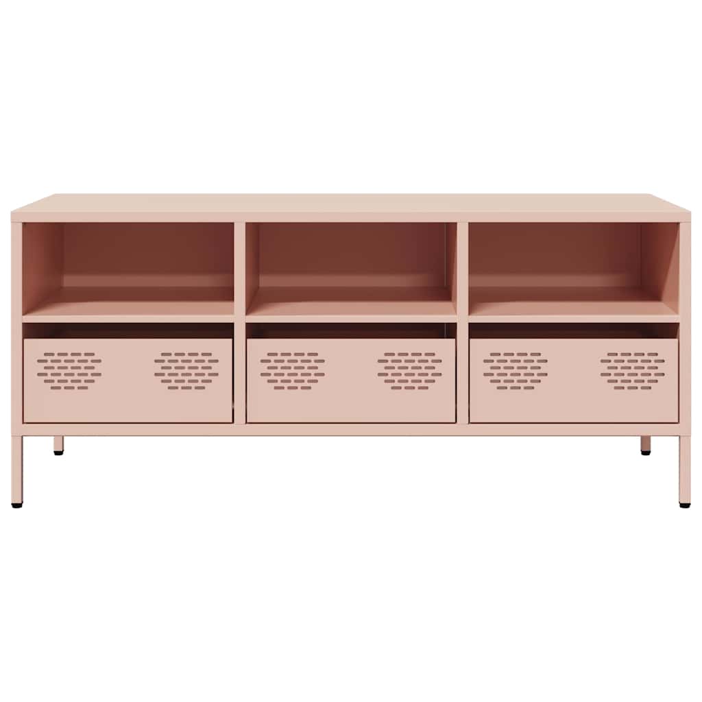 vidaXL TV Cabinet Pink 101.5x39x43.5 cm Cold-rolled Steel 4