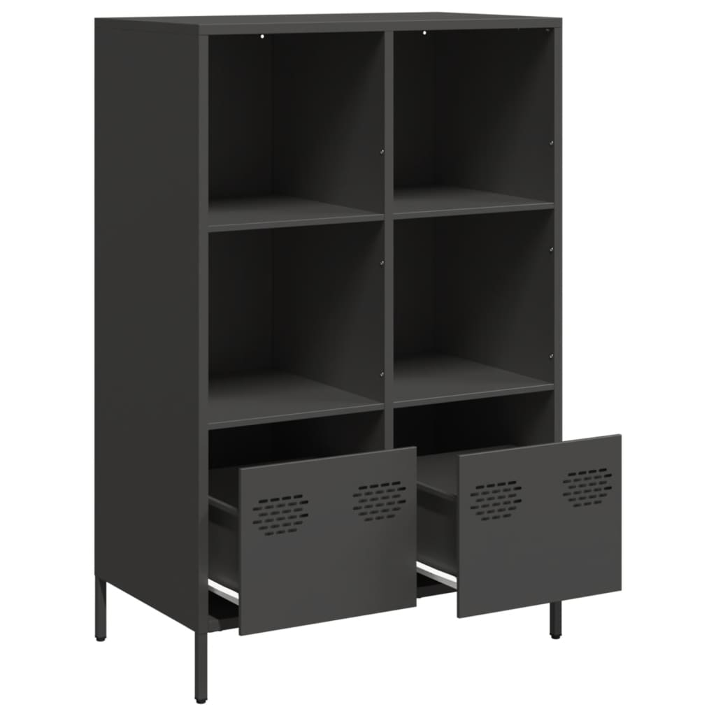 vidaXL Highboard Black 68x39x103.5 cm Steel 4