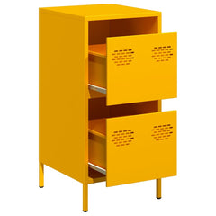 vidaXL Sideboard Mustard Yellow 35x39x73.5 cm Cold-rolled Steel 4