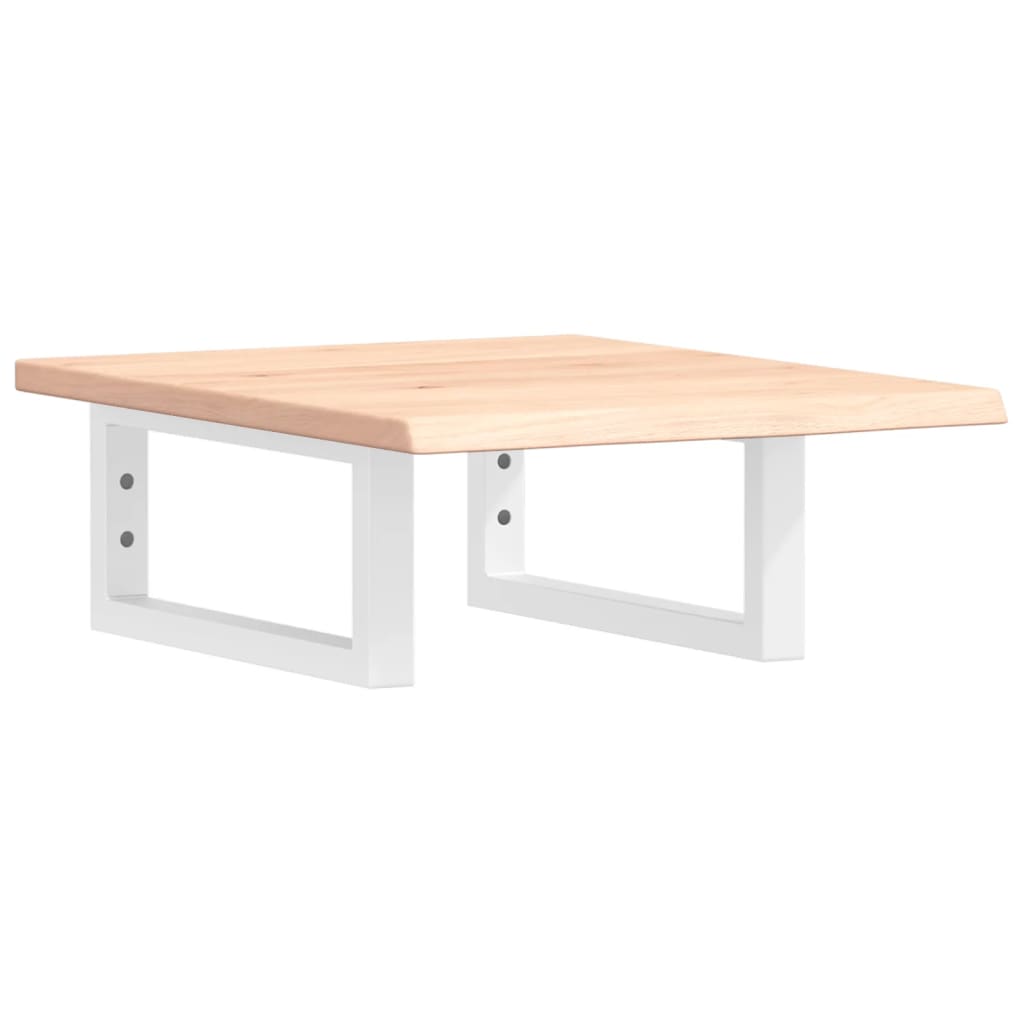 vidaXL Basin Shelf Wall Mounted Steel and Solid Wood Oak 2