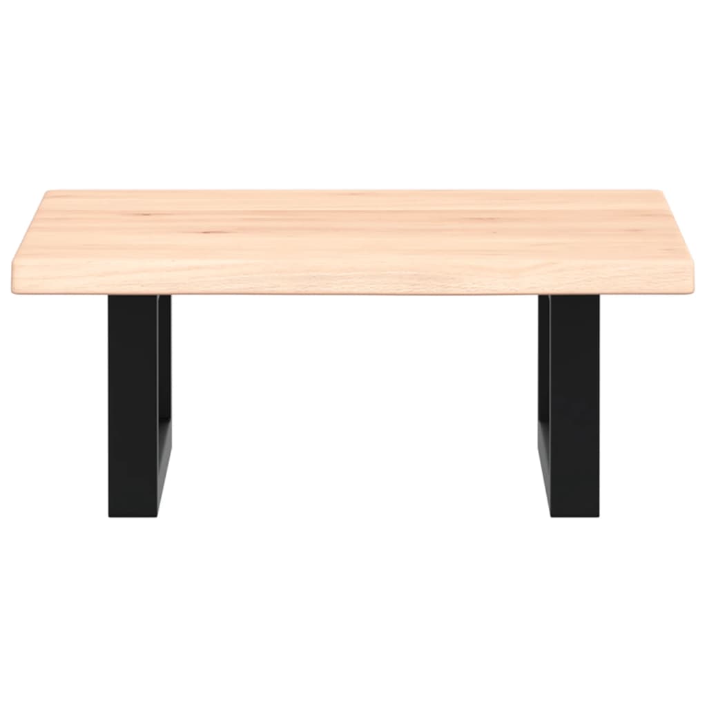 vidaXL Basin Shelf Wall Mounted Steel and Solid Wood Oak 4