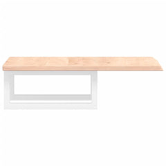 vidaXL Basin Shelf Wall Mounted Steel and Solid Wood Oak 5