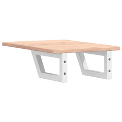 vidaXL Basin Shelf Wall Mounted Steel and Solid Wood Oak 6