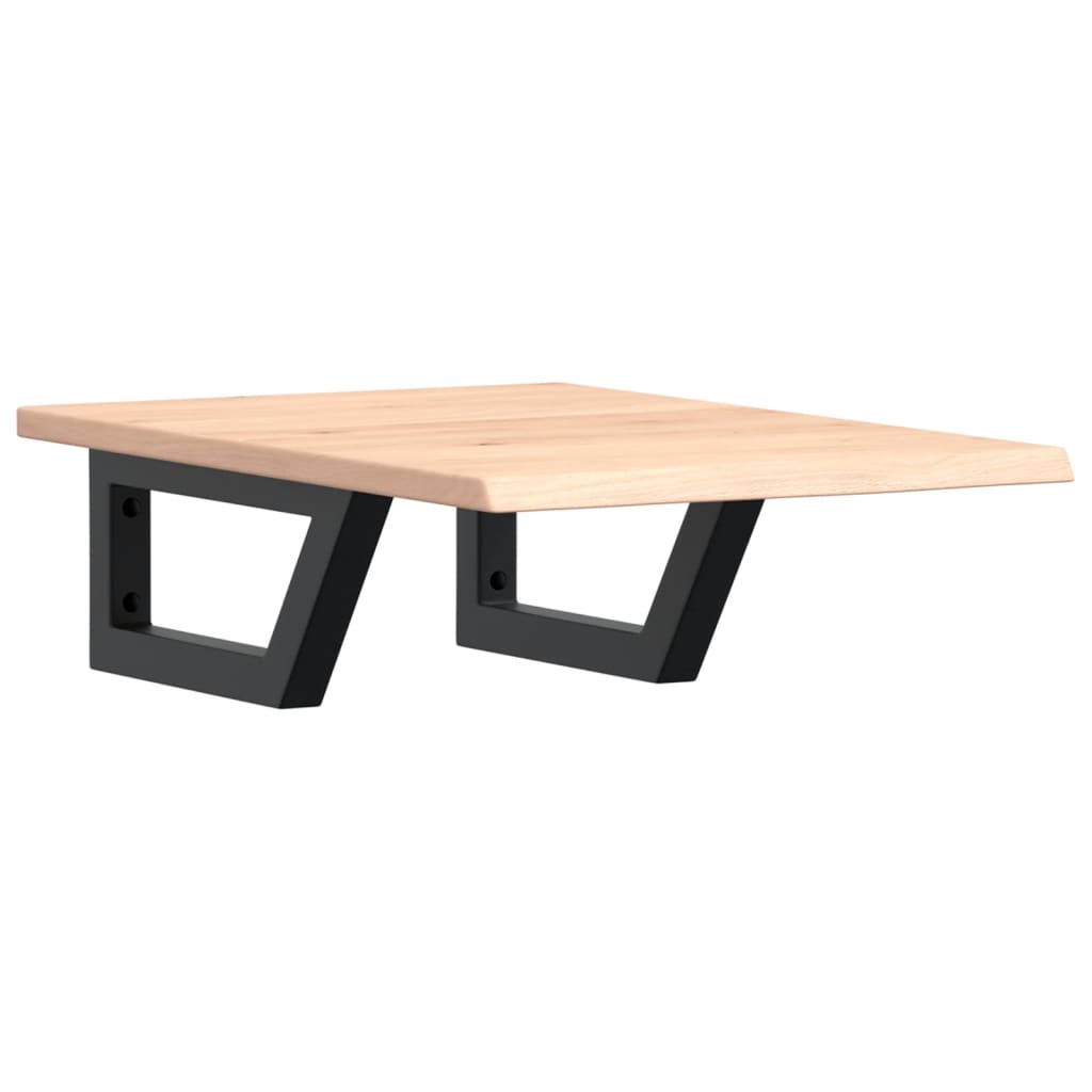 vidaXL Basin Shelf Wall Mounted Steel and Solid Wood Oak 2