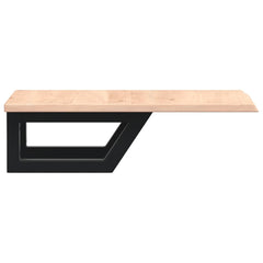 vidaXL Basin Shelf Wall Mounted Steel and Solid Wood Oak 5