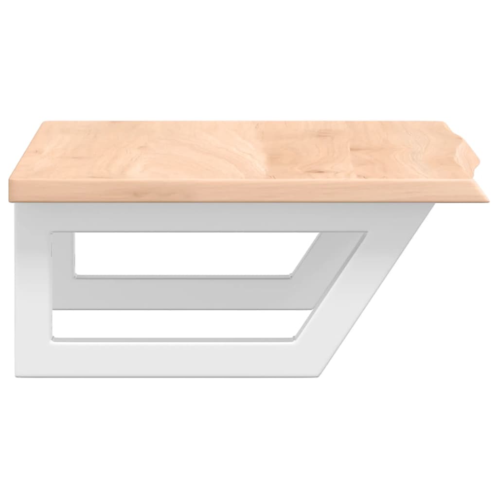 vidaXL Basin Shelf Wall Mounted Steel and Solid Wood Oak 5