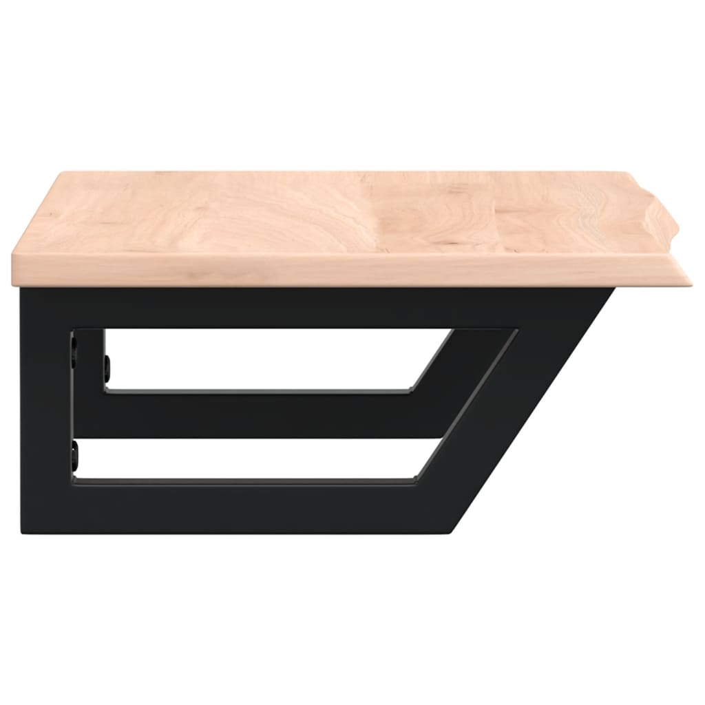 vidaXL Basin Shelf Wall Mounted Steel and Solid Wood Oak 5