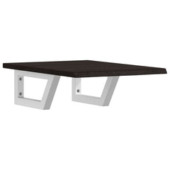 vidaXL Basin Shelf Wall Mounted Steel and Solid Wood Oak 2