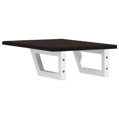 vidaXL Basin Shelf Wall Mounted Steel and Solid Wood Oak 6