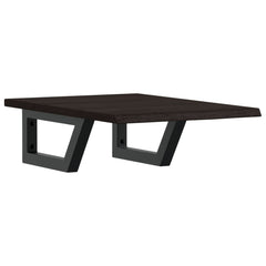 vidaXL Basin Shelf Wall Mounted Steel and Solid Wood Oak 2