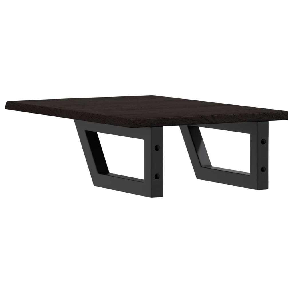 vidaXL Basin Shelf Wall Mounted Steel and Solid Wood Oak 6