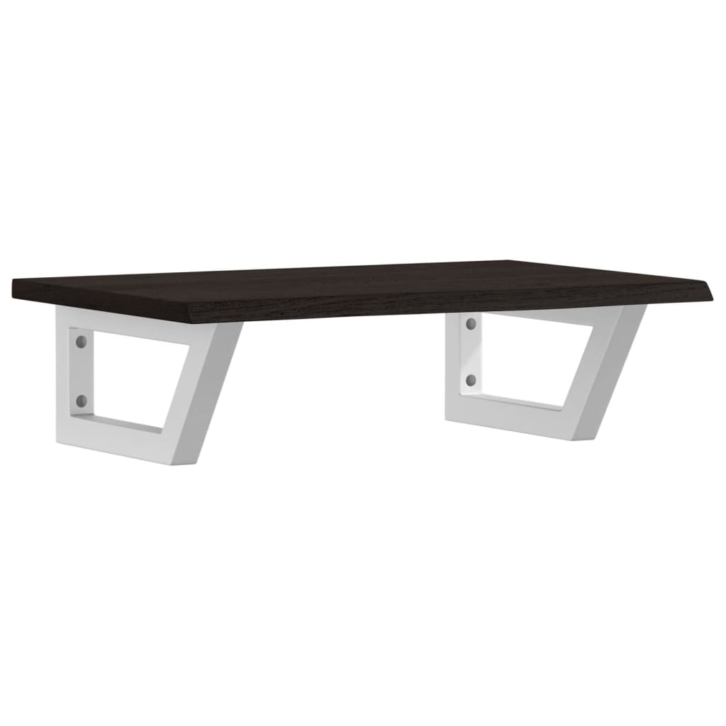 vidaXL Basin Shelf Wall Mounted Steel and Solid Wood Oak 2