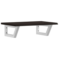 vidaXL Basin Shelf Wall Mounted Steel and Solid Wood Oak 2