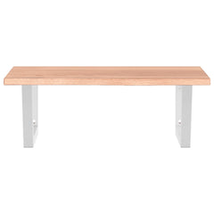 Basin Shelf Wall Mounted Steel and Solid Wood Oak Trapezium Depth 50 cm Width 60 cm Light brown and white