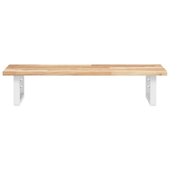 vidaXL Basin Shelf Wall Mounted Steel and Solid Wood Acacia 4
