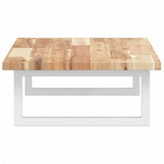 vidaXL Basin Shelf Wall Mounted Steel and Solid Wood Acacia 5