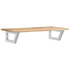 vidaXL Basin Shelf Wall Mounted Steel and Solid Wood Acacia 2