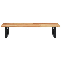 vidaXL Basin Shelf Wall Mounted Steel and Solid Wood Acacia 4