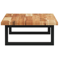 vidaXL Basin Shelf Wall Mounted Steel and Solid Wood Acacia 5