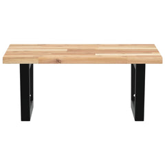 vidaXL Basin Shelf Wall Mounted Steel and Solid Wood Acacia 4