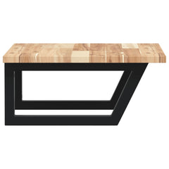 vidaXL Basin Shelf Wall Mounted Steel and Solid Wood Acacia 5