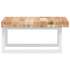 vidaXL Basin Shelf Wall Mounted Steel and Solid Wood Acacia 5