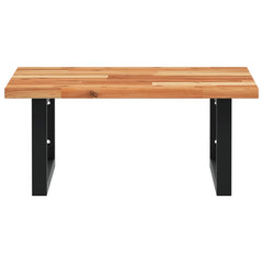 vidaXL Basin Shelf Wall Mounted Steel and Solid Wood Acacia 4