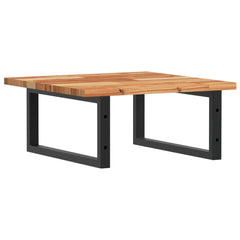 vidaXL Basin Shelf Wall Mounted Steel and Solid Wood Acacia 6