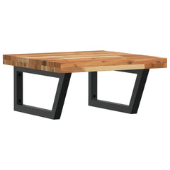 vidaXL Basin Shelf Wall Mounted Steel and Solid Wood Acacia 2