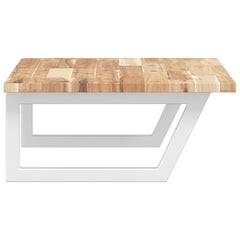 vidaXL Basin Shelf Wall Mounted Steel and Solid Wood Acacia 5