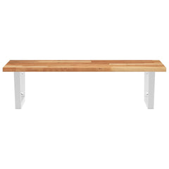 vidaXL Basin Shelf Wall Mounted Steel and Solid Wood Acacia 4