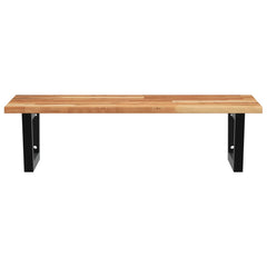 vidaXL Basin Shelf Wall Mounted Steel and Solid Wood Acacia 4