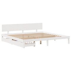 Bed Frame with Drawers without Mattress 200 x 200 cm