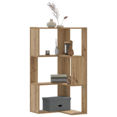 vidaXL Corner Bookcase 3-Tier Artisian Oak 50x50x102 cm Engineered Wood 3