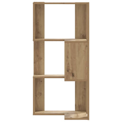 vidaXL Corner Bookcase 3-Tier Artisian Oak 50x50x102 cm Engineered Wood 5