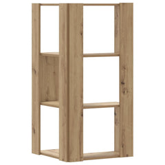 vidaXL Corner Bookcase 3-Tier Artisian Oak 50x50x102 cm Engineered Wood 6