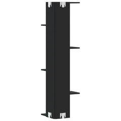 vidaXL Wall Corner Shelf Black 36.5x36.5x140 cm Engineered Wood 6