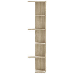 vidaXL Wall Corner Shelf Sonoma Oak 36.5x36.5x140 cm Engineered Wood 4