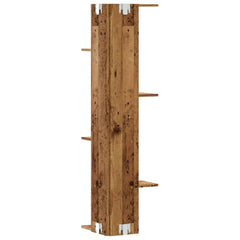 vidaXL Wall Corner Shelf Old Wood 36.5x36.5x140 cm Engineered Wood 6