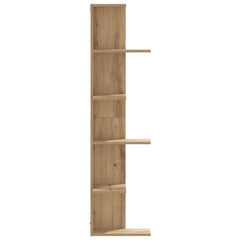 vidaXL Wall Corner Shelf Artisian Oak 36.5x36.5x140 cm Engineered Wood 4