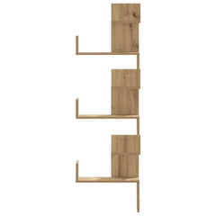 vidaXL Wall Corner Shelf Artisian Oak 45x45x147 cm Engineered Wood 5