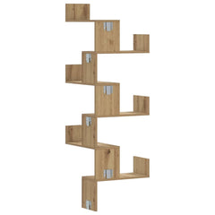 vidaXL Wall Corner Shelf Artisian Oak 45x45x147 cm Engineered Wood 6