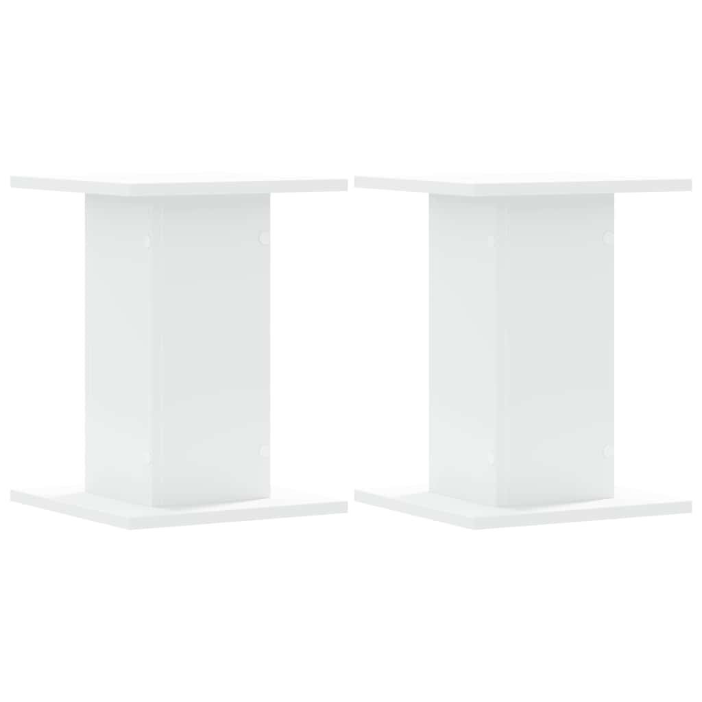 vidaXL Speaker Stands 2 pcs White 30x30x40 cm Engineered Wood 2