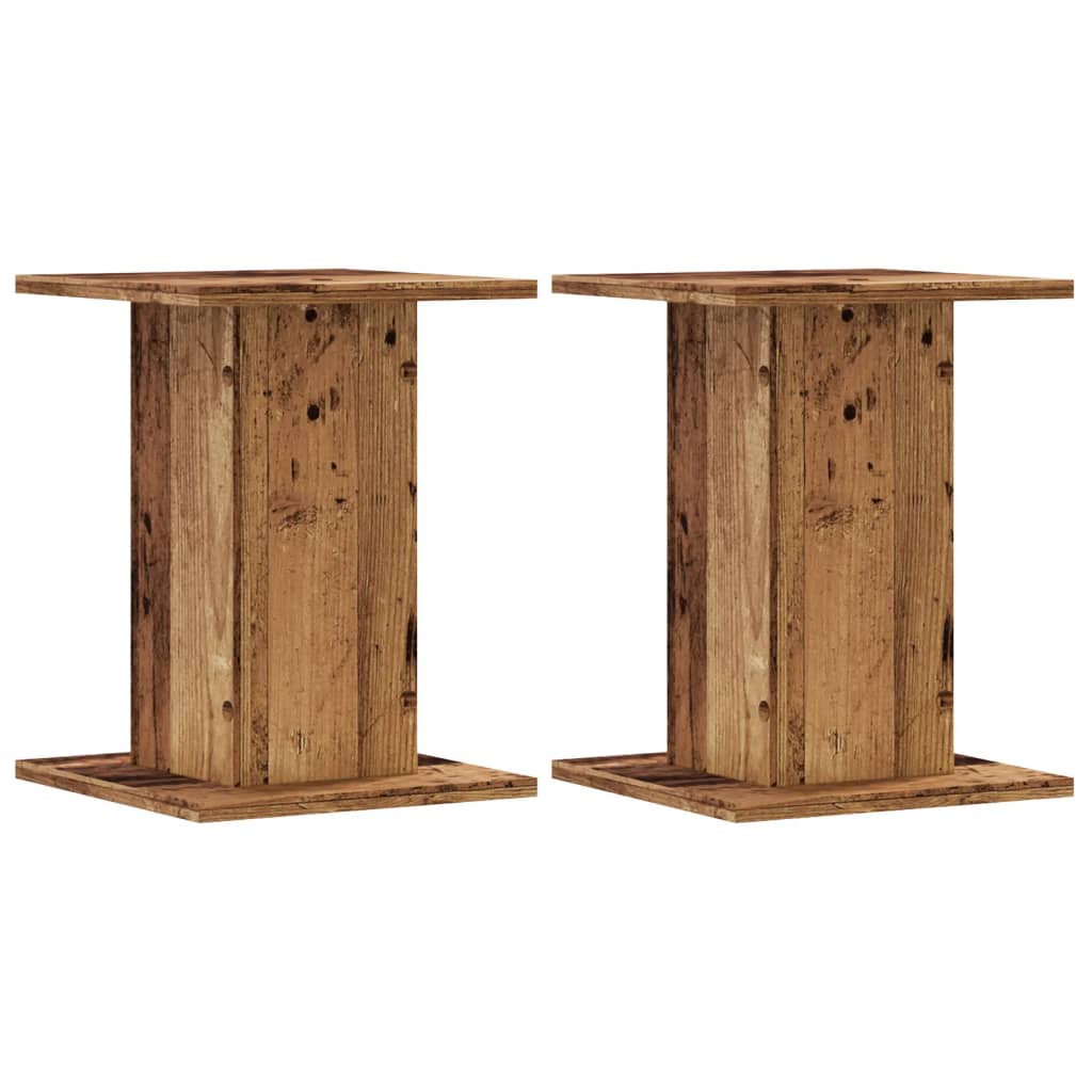 vidaXL Speaker Stands 2 pcs Old Wood 30x30x40 cm Engineered Wood 2