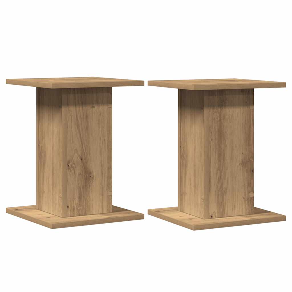 vidaXL Speaker Stands 2 pcs Artisan Oak 30x30x40 cm Engineered Wood 3