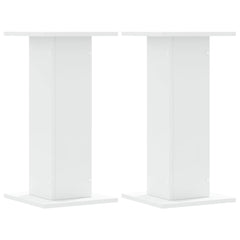 vidaXL Speaker Stands 2 pcs White 30x30x60 cm Engineered Wood 2
