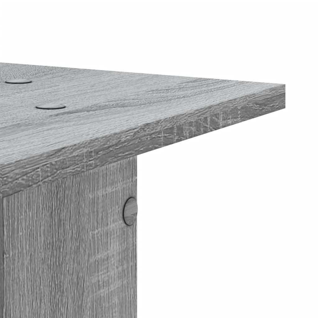 vidaXL Speaker Stands 2 pcs Grey Sonoma 30x30x60 cm Engineered Wood 6