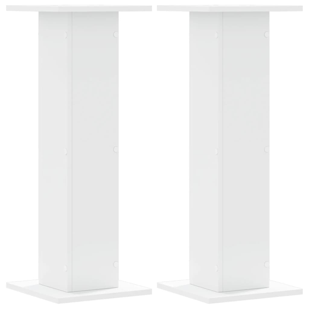 vidaXL Speaker Stands 2 pcs White 30x30x80 cm Engineered Wood 2