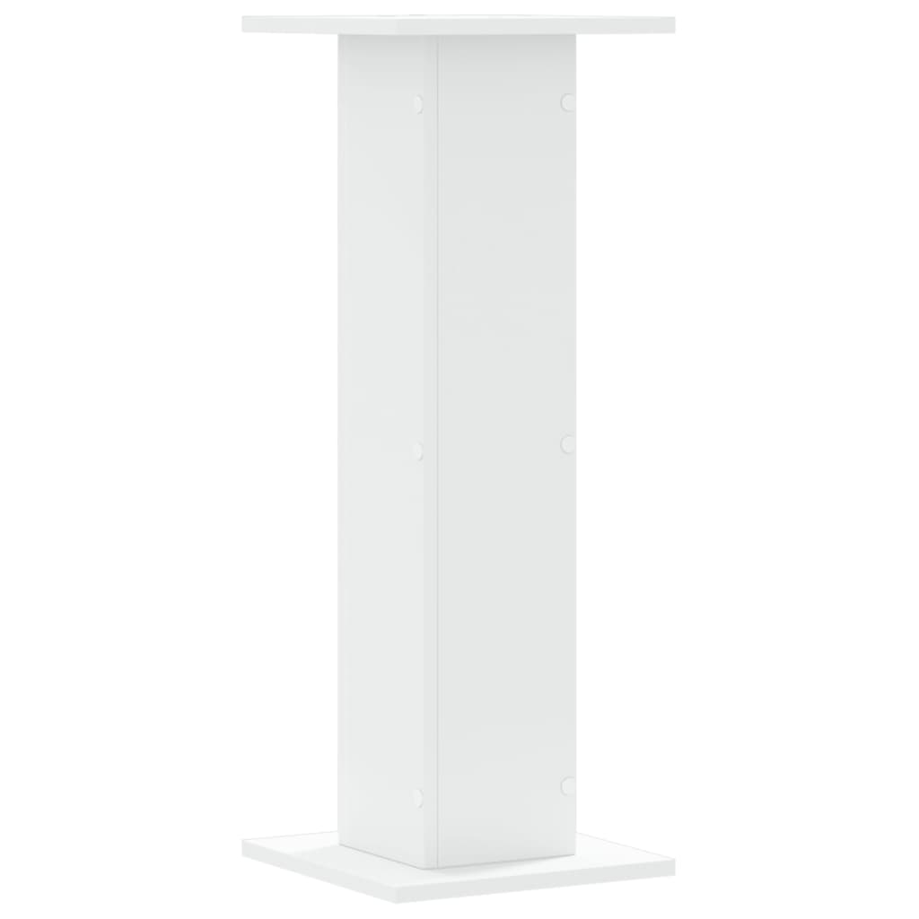 vidaXL Speaker Stands 2 pcs White 30x30x80 cm Engineered Wood 4